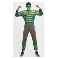 165-185 cm Hulk Muscle Costume Men 3D Print Marvel Outfits  Halloween Christmas Party Costume with a  Mask