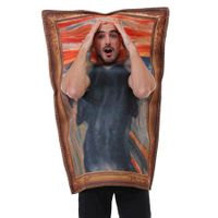 Paintings Costume The Scream Halloween  Men Women Funny Cerative Dress up Halloween Christmas Party Costume Universal Fit