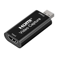 4K HDMI Video Capture Card, Cam Link Card Game Audio Capture Adapter HDMI to USB 2.0 Record Capture Device for Streaming, Live Broadcasting, Video Conference, Teaching, Gaming