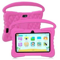 Kids Android 10 Tablet 4GB RAM 64GB ROM 7 Inch IPs Screen with Dual Camera, Parental Control Mode, Filtering App-Pink