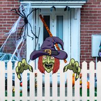 Halloween Fence Peeker Decoration Scary Peeper, Halloween Garden Yard Decor for Home Pathway