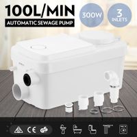 300W Macerator Sewage Pump Automatic Waste Water Flush Marine Toilet Bathroom Laundry Kitchen Sink Sewerage Disposal Ejector Wastewater Treatment