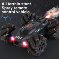 RC Car Stunt Toy, 2.4GHz Remote Control Car with Lights and Music, Gift for Kids