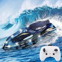 Remote Control Boat Toy,Racing Boats with Dazzling LED Light, for Lake and Pool Toys Gifts for Boys Girls