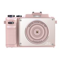 4K Digital Camera for Photography Autofocus Vlogging WiFi Camera for YouTube Video Compact Travel Vintage Point Shoot Cameras (Pink)