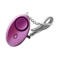 Personal Safety Alarm Keychain For Women Eldery Kid with LED Light Emergency 130dB Sound Keyring Portable Color Purple