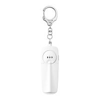 Personal Alarm Keychain 130dB Self Defense Security With Led Light For Women Girls Kids Elderly Color White