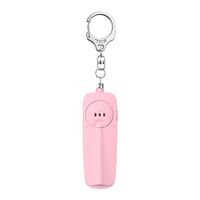 Personal Alarm Keychain 130dB Self Defense Security With Led Light For Women Girls Kids Elderly Color Pink