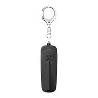 Personal Alarm Keychain 130dB Self Defense Security With Led Light For Women Girls Kids Elderly Color Black