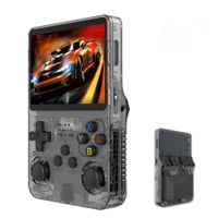 Handheld Game Console 3.5 inch Preinstalled Emulator System Transparent Black 64GB