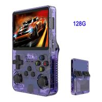 128G Handheld Game Console with 3D Dual System Portable Retro GBA Console, Purple