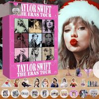 Taylor Christmas Advent Countdown Calendar Contain 24 Pieces Gift Christmas Acrylic Decoration And Bracelet Surprise Christmas Gift