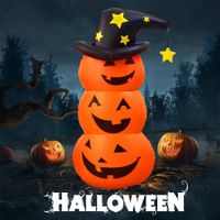 Halloween Pumpkin Tumbler PVC Cute Inflatable Halloween Pumpkin Decoration for Outdoor and Indoor Party Supplies