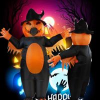 150-190cm Halloween Inflatable Pumpkin Costume Christmas Funny Blow Up Inflatable Suit for Men Women