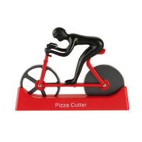 1 Piece Red Tour de Pizza Bicycle Pizza Cutter - Dual Stainless Steel Wheels Funny Kitchen Gadget Unique Elephant Gift