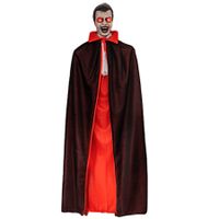 Voice Activated Vampire Prop with Glowing Cloak and Sounds Terrifying Halloween Hanging Decoration for Haunted Houses and Outdoor Parties