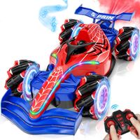 Spider Remote Control Car F1 RC Stunt 360 Degree Rotation Drift Car with Light,Music Spray for Kids