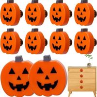 10pcs Pumpkin Drawers Knobs  Set of Adorable Halloween and Christmas Decorative Cabinet Handles for a Festive Touch