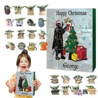 Christmas Advent Calendar Star Wars Mandalorian Baby Yoda Figures 24 Days Christmas Countdown Calendar Surprise Blind Box Creative Xmas Gift for Kids