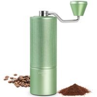 Chestnut C3S Manual Coffee Grinder,Stainless Steel S2C Conical Burr Coffee Grinder,Hand Coffee Grinder with Foldable Handle,Adjustable Grind Setting for Travel/Camping/Home,Green