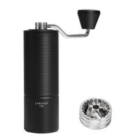 Chestnut C3S Manual Coffee Grinder,Stainless Steel S2C Conical Burr Coffee Grinder,Hand Coffee Grinder with Foldable Handle,Adjustable Grind Setting for Travel/Camping/Home,Black