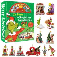 Green Monster Grinch Advent Calendar Set of 12 Cute Cartoon Figures Dolls for Christmas Holiday Stocking Stuffer GJ171-004