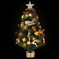 Jingle Jollys Tabletop Christmas Tree 60CM LED Xmas Tree Tree Topper Ornaments