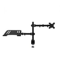 Adjustable Dual Monitor Arm Stand Laptop Tray Display Desk Mount Bracket Screen Holder