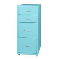 4 Drawer Office Drawers Cabinet Blue