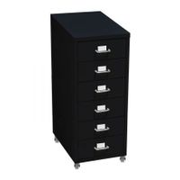 6 Drawer Office Cabinet Drawers Black