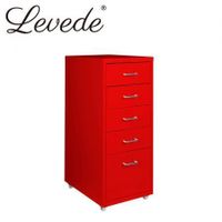 5 Drawer Office Cabinet Drawers Red