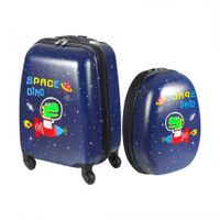 16''13'' 2PCS Kids Luggage Set Space Dino