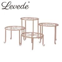 4 x Metal Plant Stand Outdoor Rose Gold