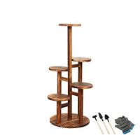 4-Tier Plant Stand Wood Wooden