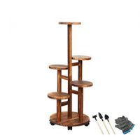 4-Tier Plant Stand Wood Wooden