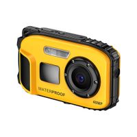 Underwater Camera, 48MP Dual Screen Selfie Digital Camera for Photography, 16FT Waterproof Camera for Snorkeling, Surfing, Rafting