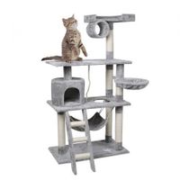 Cat Tree Beastie Scratching Post Pet Scratcher Condo Tower 140cm Grey