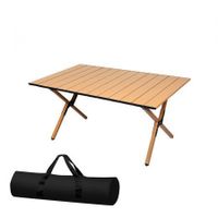 Folding Camping Table Portable Oak