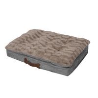 Dog Calming Bed Pet Cat Removable L Khaki Large