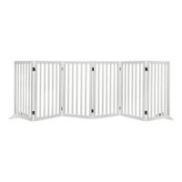 Wooden Pet Gate Dog Fence Safety White 10 Pack