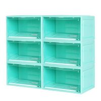 6x Sneaker Display Case Shoe Cyan