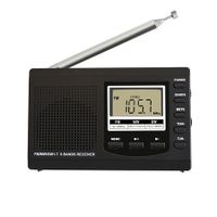 Mini Radio, Portable Mini AM/FM Radio with Digital Alarm Clock FM/MW/SW Radio Receiver FM Stereo Radio