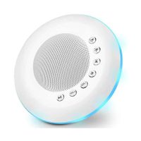 White Noise Sound Machine with 7 Night Light, Portable Sleep Aid Machine for Office Noise Canceling Nursery Travel Lullaby and Rain Sound for Kids