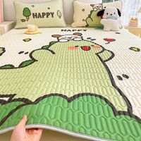 120*200cm 2p Set Latex Bedding Mat  Summer Cool Silky Pillow Case  Breathable Antibacterial Foldable Washable Kids Gift