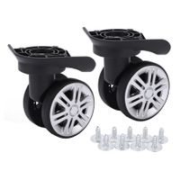 1 Pair Luggage Suitcase Wheels,Trunk Wheels,Luggage Wheel Spare Part Universal Wheel Replacement Luggage Suitcase Wheels,Mute Double Row Wheels