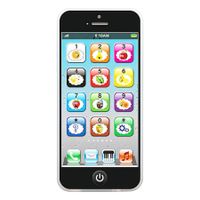 Toy Learning Play Cell Phone with 8 Functions and Dazzling Lights Interactive Toy for Boys Girls Age 3 4 5, Black