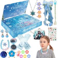 Christmas Advent Calendar 2024 Girls Hair Accessories,Jewellery Set 24 Days Gift Box