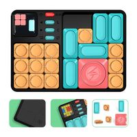 Super Slide Puzzle Games, 500+ Challenges Brain Teaser Puzzle, Sliding Puzzle Game for Kids Teens,Travel Toys Gifts for Boys Girls (Black)