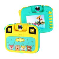 Waterproof 1080P Video Underwater Camera for Kids with Silicone Cover,Puzzle Games,2.4" Selfie Toddler Camera Toys for 3+ Years Old-Yellow