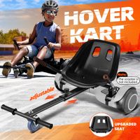 Hover Go Kart Seat Hoverboard Adjustable Self Balancing Ride On Portable Off Road Sit Down Riding Attachment Holder Stand for Kids Adults Black